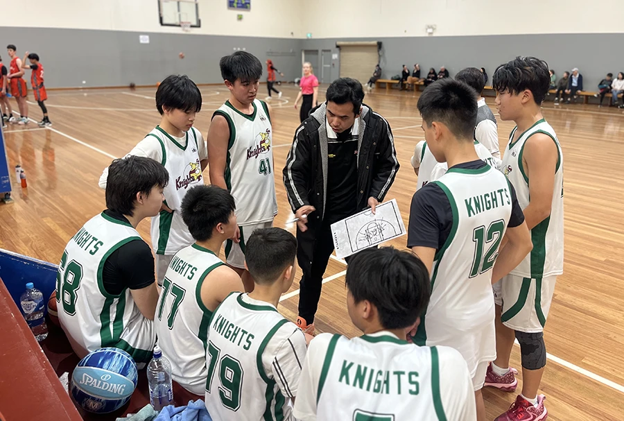 knights Coach Andy at Warriors NAIDOC Basketball Tournament, 2024