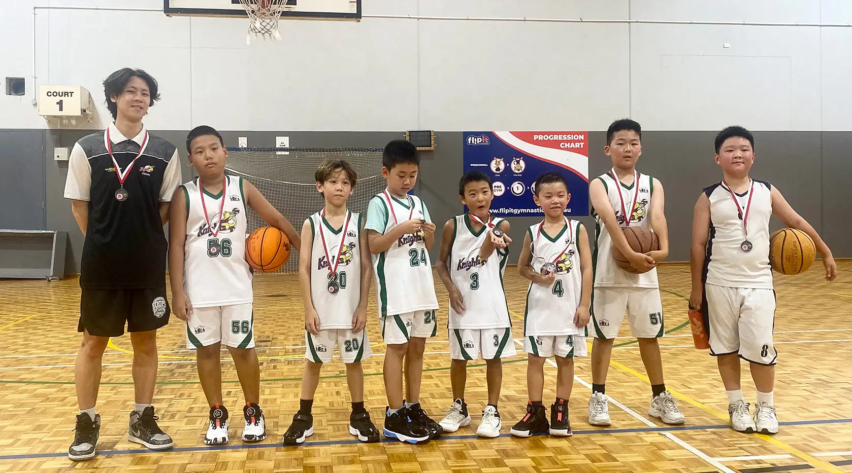 U10 Knights white Basketball Team Div1 Championships