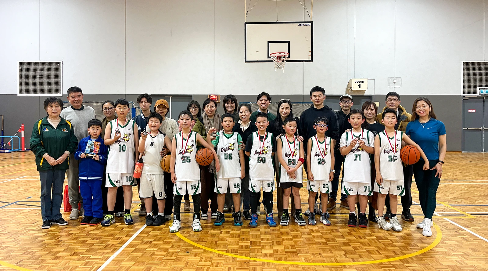 U10 Knights white Basketball Team